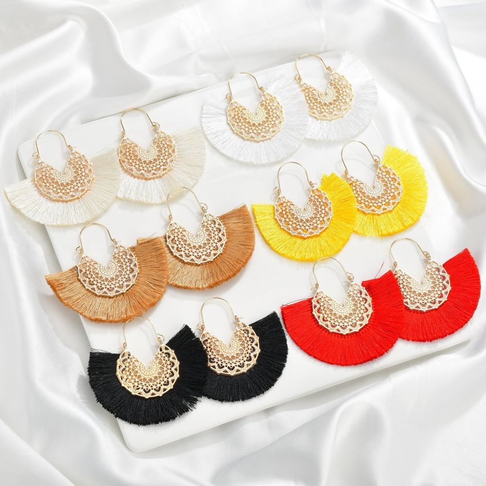 $5 BLOWOUT! Fan Bohemian Earrings - Picture 2 of 10